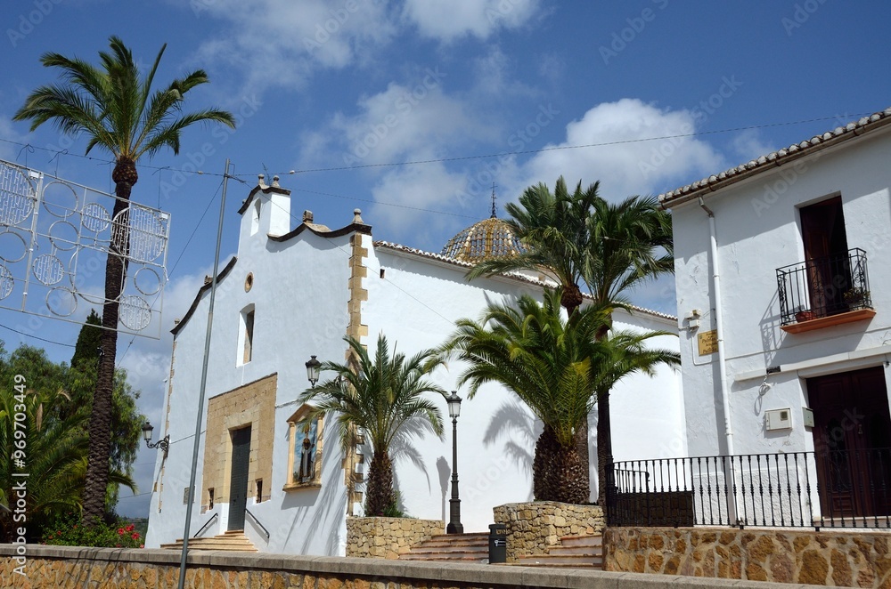 Fototapeta premium Ermita de Sant Vicent Ferrer en Teulada, Costa Blanca, provincia de Alicante, Comunidad Valenciana, España.