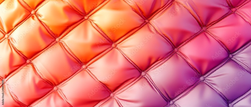 Vibrant quilted texture showcasing colorful gradients in warm tones, perfect for backgrounds and textile designs. Vibrant quilted texture showcasing colorful gradients in warm tones, perfect for backgrounds and textile designs.