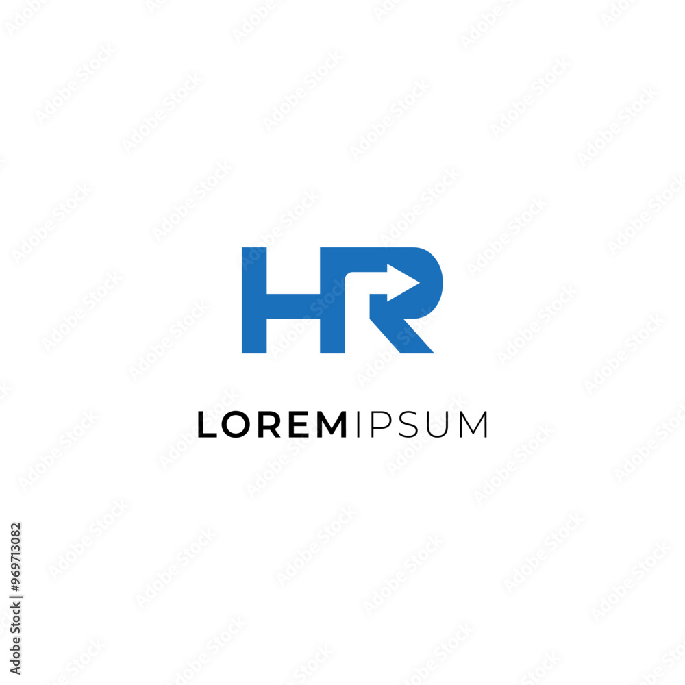 Minimal Awesome Trendy Arrow HR Logo Design Minimal Awesome Trendy Arrow HR Logo Design