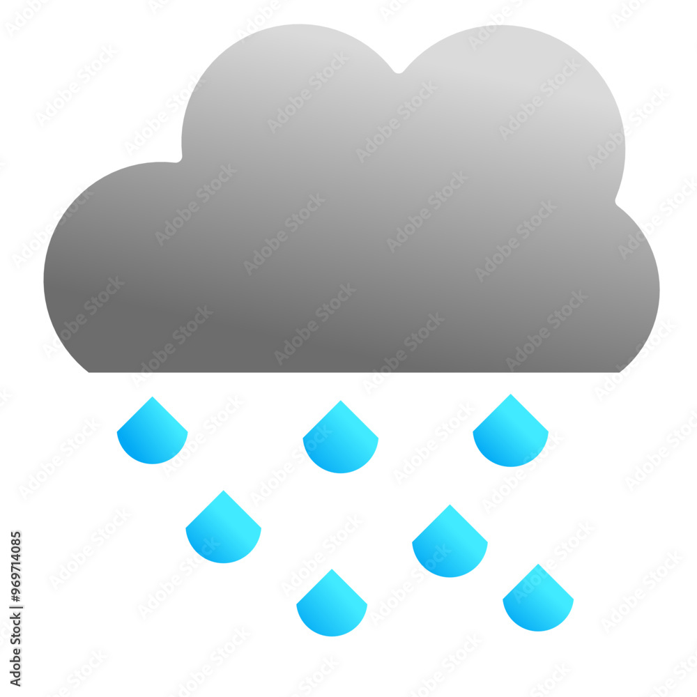 rainy cloud icon vector simple design illustration, weather symbol rainy cloud icon vector simple design illustration, weather symbol