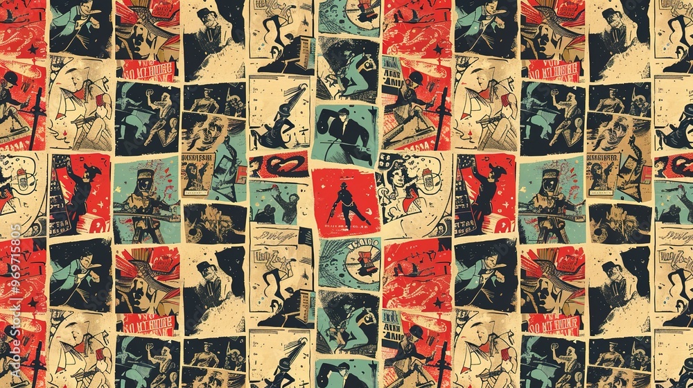 Fototapeta premium Vintage poster wallpaper