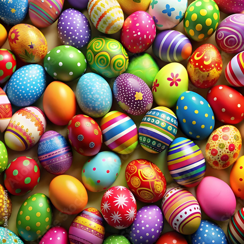 colorful easter eggs background