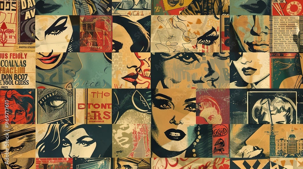 Obraz premium Vintage poster wallpaper