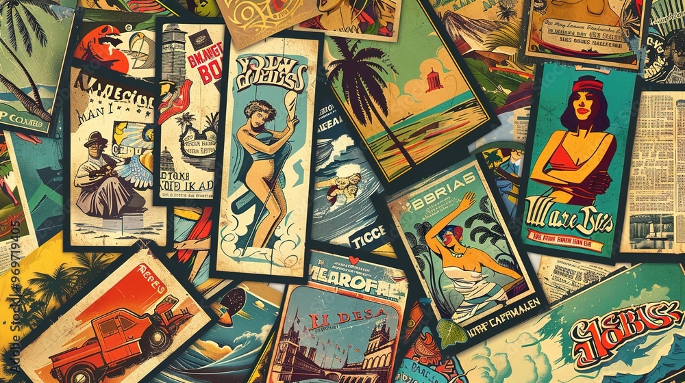 Obraz premium Vintage poster wallpaper