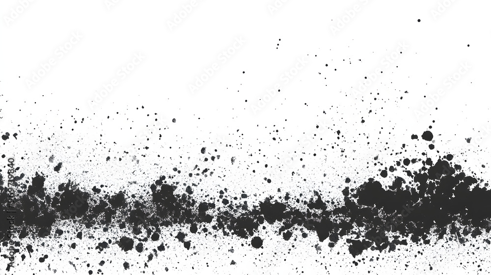 Black ink splatters on a transparent glass, creating a grunge texture with liquid drops and a dirty silhouette Black ink splatters on a transparent glass, creating a grunge texture with liquid drops and a dirty silhouette