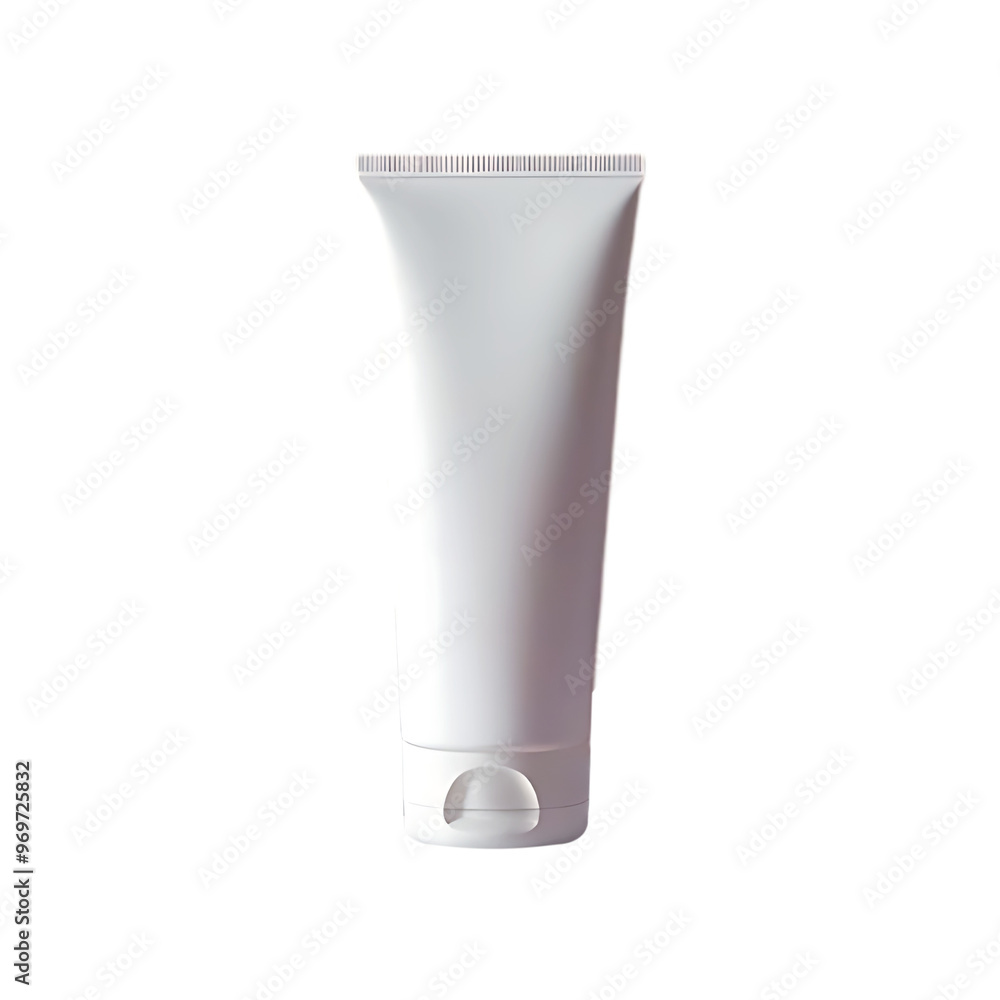 Cream blank mockup tube isolated on a transparent background by AI generative. Cream blank mockup tube isolated on a transparent background by AI generative.