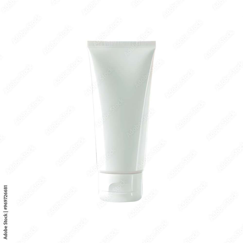Cream blank mockup tube isolated on a transparent background by AI generative. Cream blank mockup tube isolated on a transparent background by AI generative.