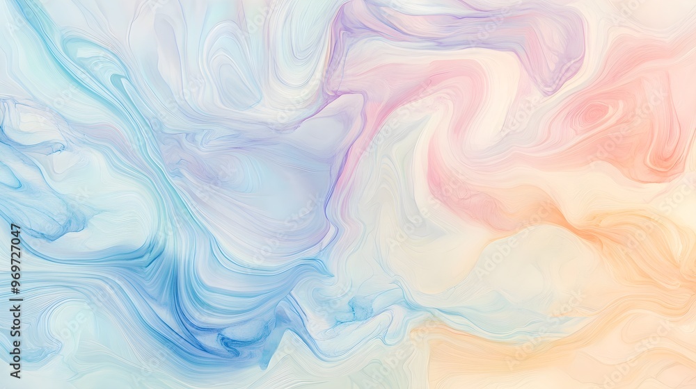 A soft, swirling pattern of pastel colors creating an abstract landscape, with ample copy space for text overlay A soft, swirling pattern of pastel colors creating an abstract landscape, with ample copy space for text overlay