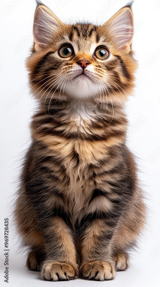 adorable smiling cat with fluffy fur and sparkling eyes charming expression captured against a clean white background emphasizing the felines endearing features and playful personality adorable smiling cat with fluffy fur and sparkling eyes charming expression captured against a clean white background emphasizing the felines endearing features and playful personality