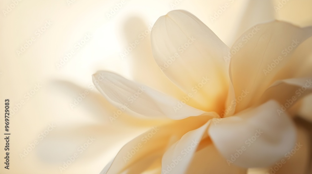 A close-up of a flower with a gaussian blur effect, showcasing the delicate petals against a soft, light-colored background, inviting a sense of calm A close-up of a flower with a gaussian blur effect, showcasing the delicate petals against a soft, light-colored background, inviting a sense of calm
