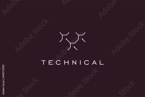 Technical company or corporation template logo design solution