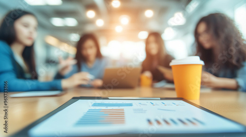 business professionals gathered around a table, showcasing teamwork and collaboration. Hands point to documents and charts, symbolizing strategy, decision-making, and cooperation in a corporate enviro