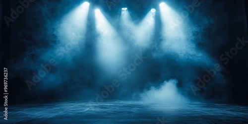 Wallpaper Mural Mysterious stage setting with spotlights for performance or product showcasing Torontodigital.ca