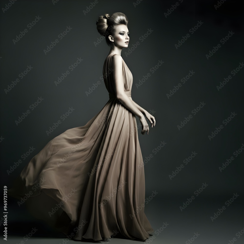 Fashion portrait of young elegant woman full body Fashion portrait of young elegant woman full body