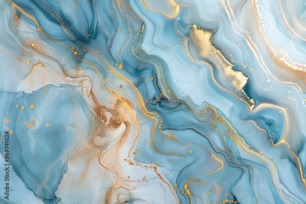 Abstract blue and gold marble art Abstract blue and gold marble art