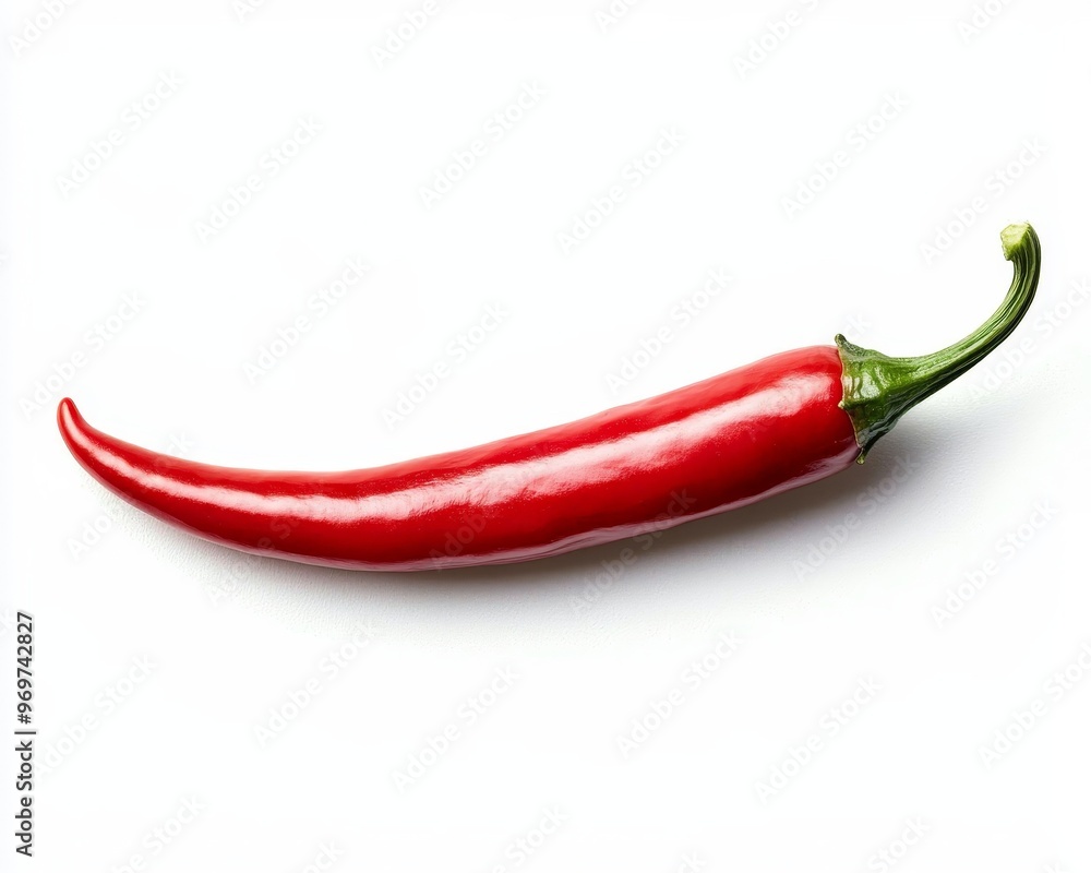 Red Chili Pepper on White Background A Minimalist Perspective Red Chili Pepper on White Background A Minimalist Perspective