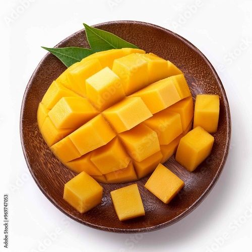 Mango with mango sliced photo