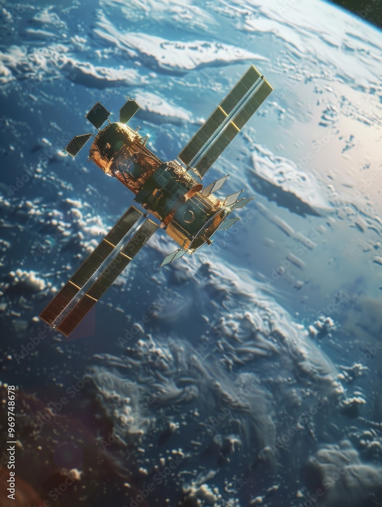 Naklejka premium Innovative Spacecraft on a Mission
