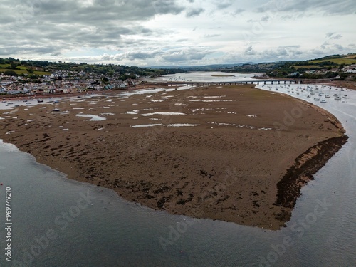 Aerial view of bridge between Shaldon and Teignmouth photo