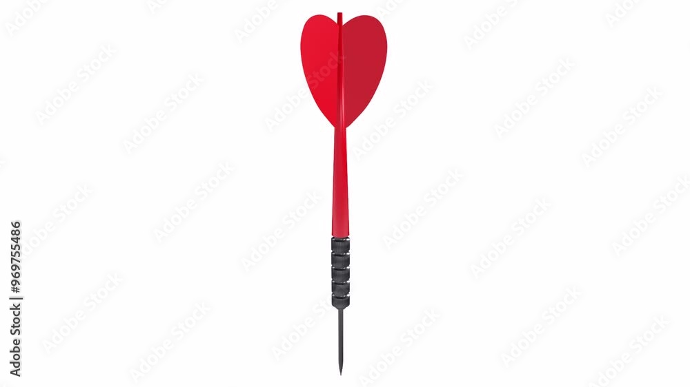 3D rendering of a heart-shaped dart against a simple background 3D rendering of a heart-shaped dart against a simple background