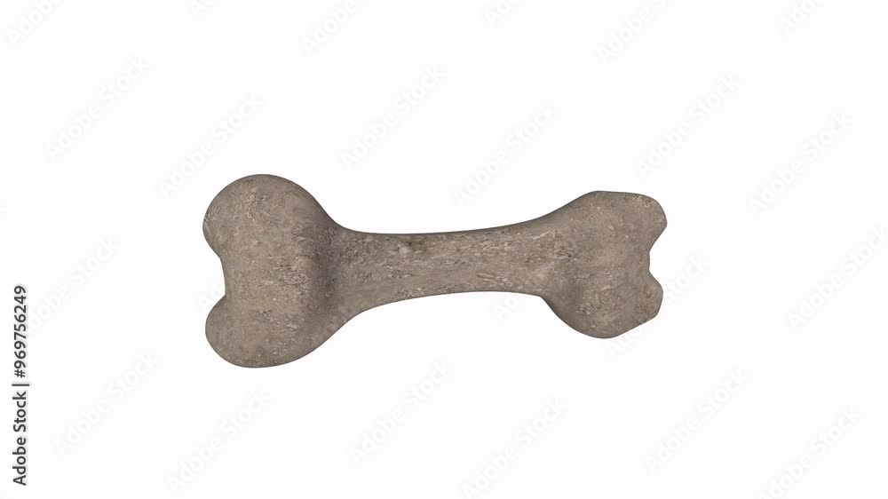 3D rendering of an ancient stone dumbbell from a historical site 3D rendering of an ancient stone dumbbell from a historical site