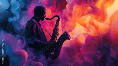 Jazz Musician in a World of Color