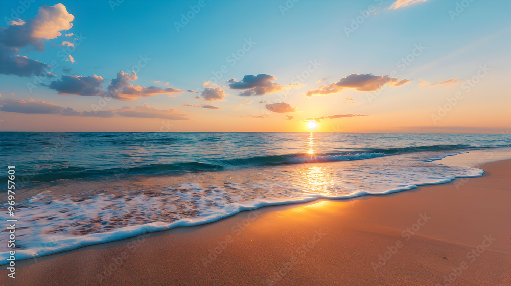 The Sun Setting Over The Ocean The Beach The Sun Setting Over The Ocean The Beach