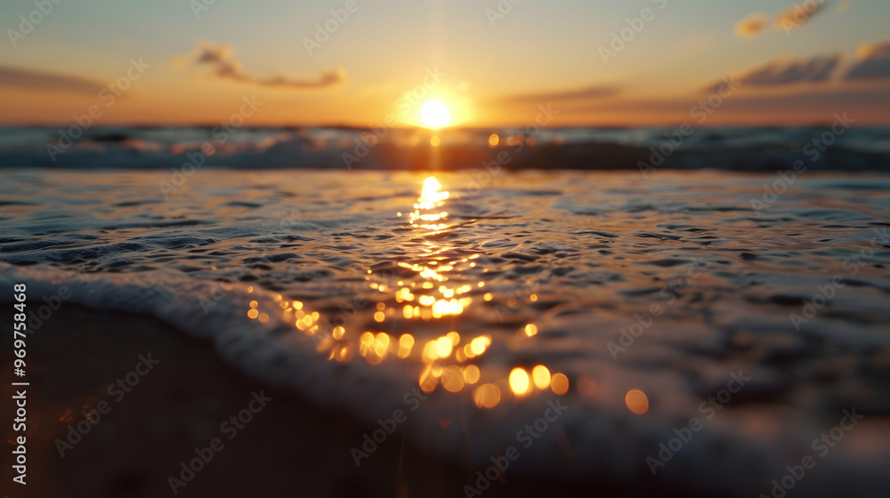 The Sun Setting Over The Ocean The Beach The Sun Setting Over The Ocean The Beach