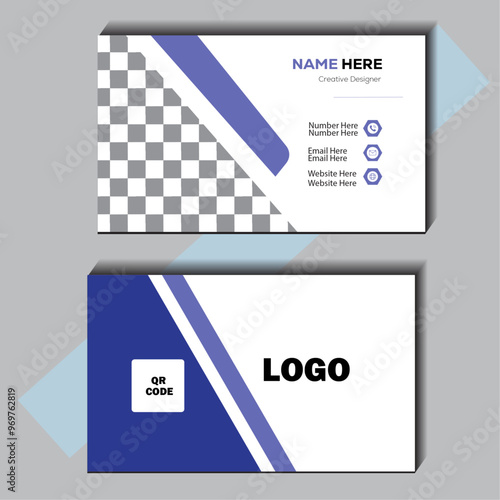 clean business card design double sided template