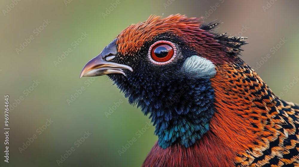 Colorful bird with sharp beak and detailed feathers Colorful bird with sharp beak and detailed feathers