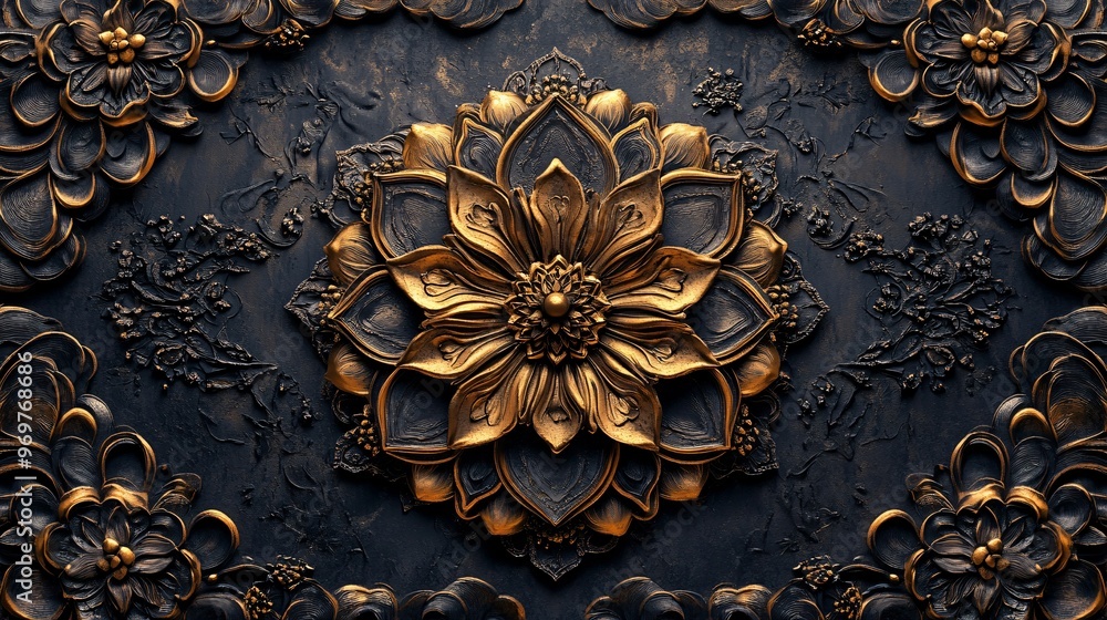 Embossed mandala design Embossed mandala design