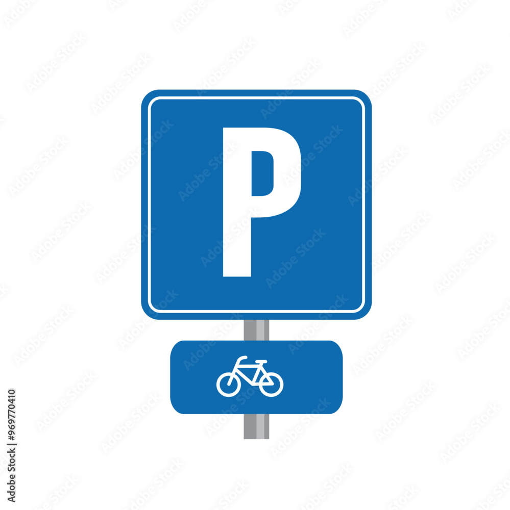 road sign icon, cyclist parking place. suitable for poster use and web icon road sign icon, cyclist parking place. suitable for poster use and web icon