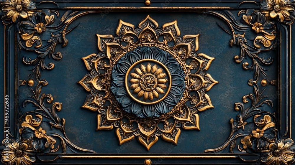 mandala ornament on wall background mandala ornament on wall background
