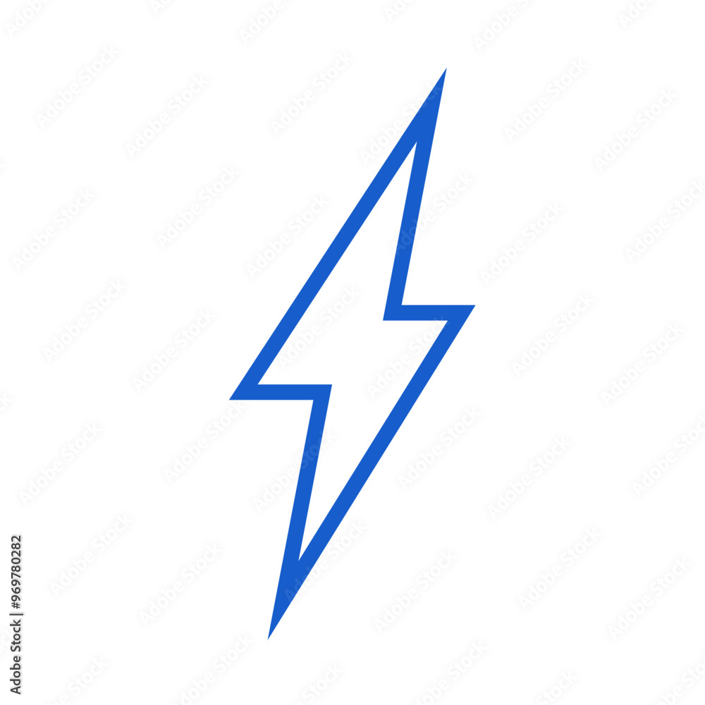 Vector illustration of electric lighting bolt, energy, spark, thunder_energy lighting bolt outline Vector illustration of electric lighting bolt, energy, spark, thunder_energy lighting bolt outline