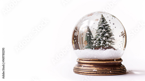 silver christmas ball on snow
