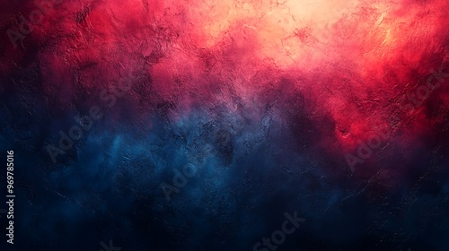 A textured abstract background with a blue and red gradient.