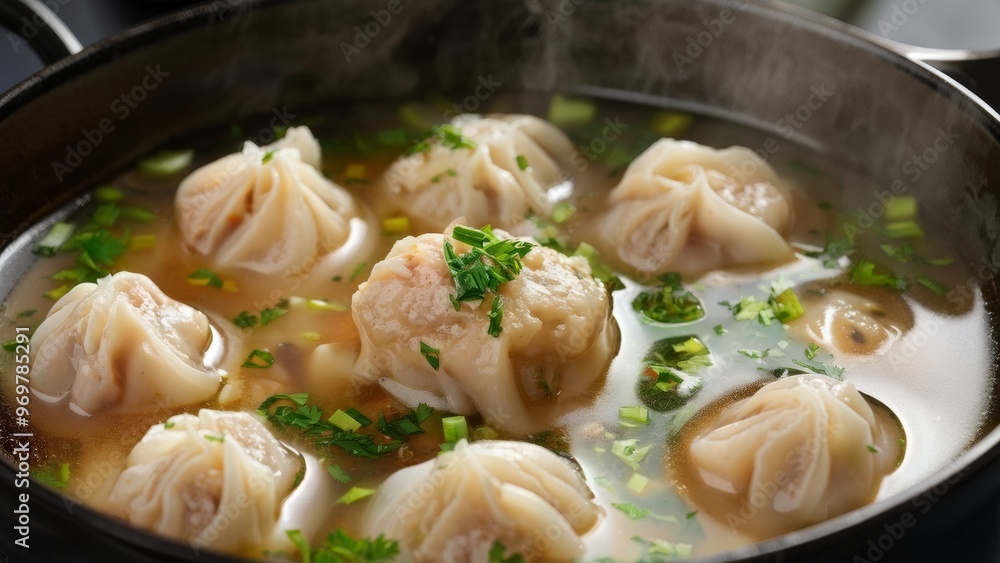 Chicken soup with dumplings. Chicken soup with dumplings.