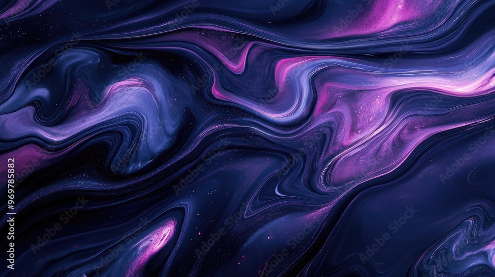 Abstract Purple and Blue Swirling Liquid Background. Abstract Purple and Blue Swirling Liquid Background.