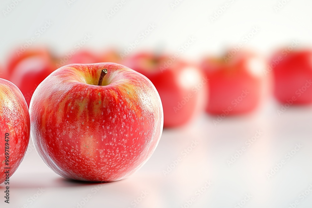 juicy apples on a clean, bright white background. The focus is on the vivid colors and detailed texture of the apples, with even lighting that highlights their freshness and juicy apples on a clean, bright white background. The focus is on the vivid colors and detailed texture of the apples, with even lighting that highlights their freshness and