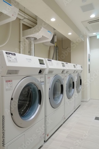 Wallpaper Mural Energy-Efficient Laundry Facility with Advanced Washing Machines and Dryers for Water and Energy Conservation Torontodigital.ca