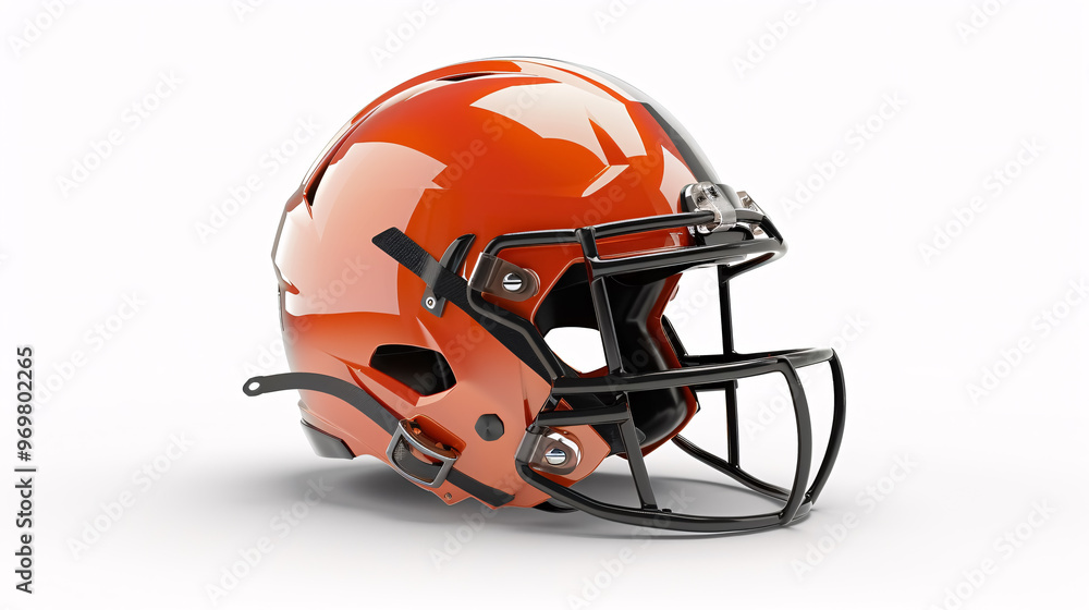 Fototapeta premium American football helmet isolated in white background