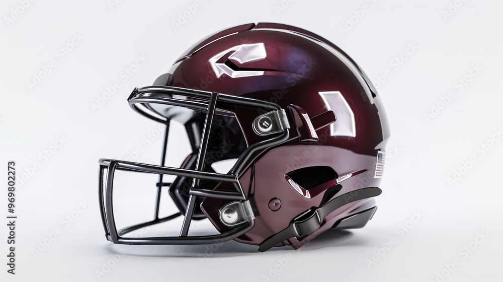 Fototapeta premium American football helmet isolated in white background