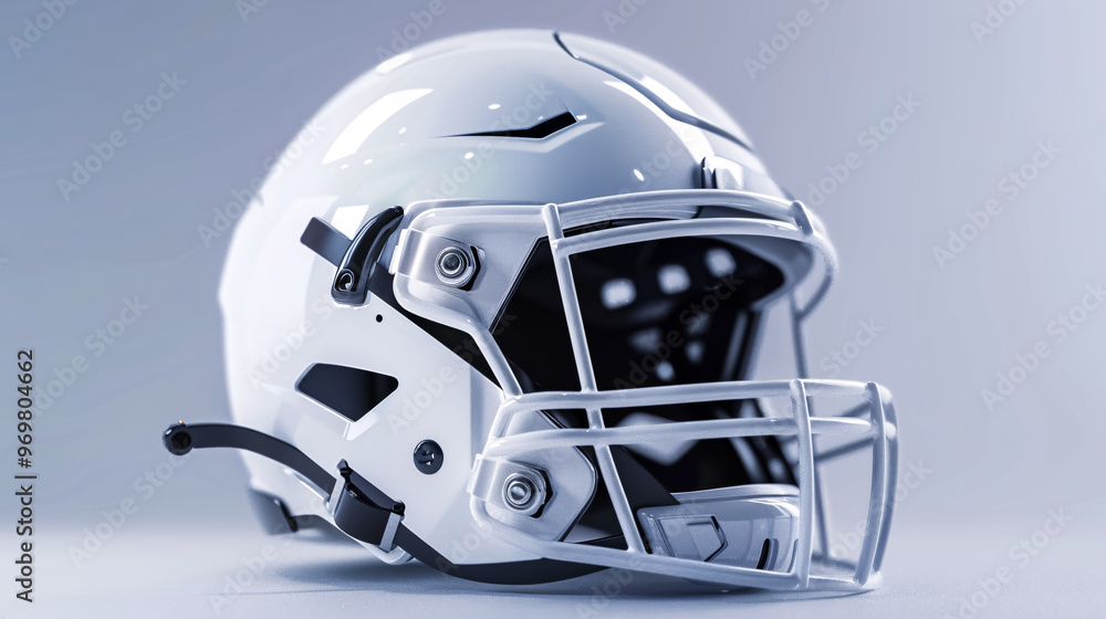 American football helmet on the stadium field. Background with selective focus and copy space American football helmet on the stadium field. Background with selective focus and copy space