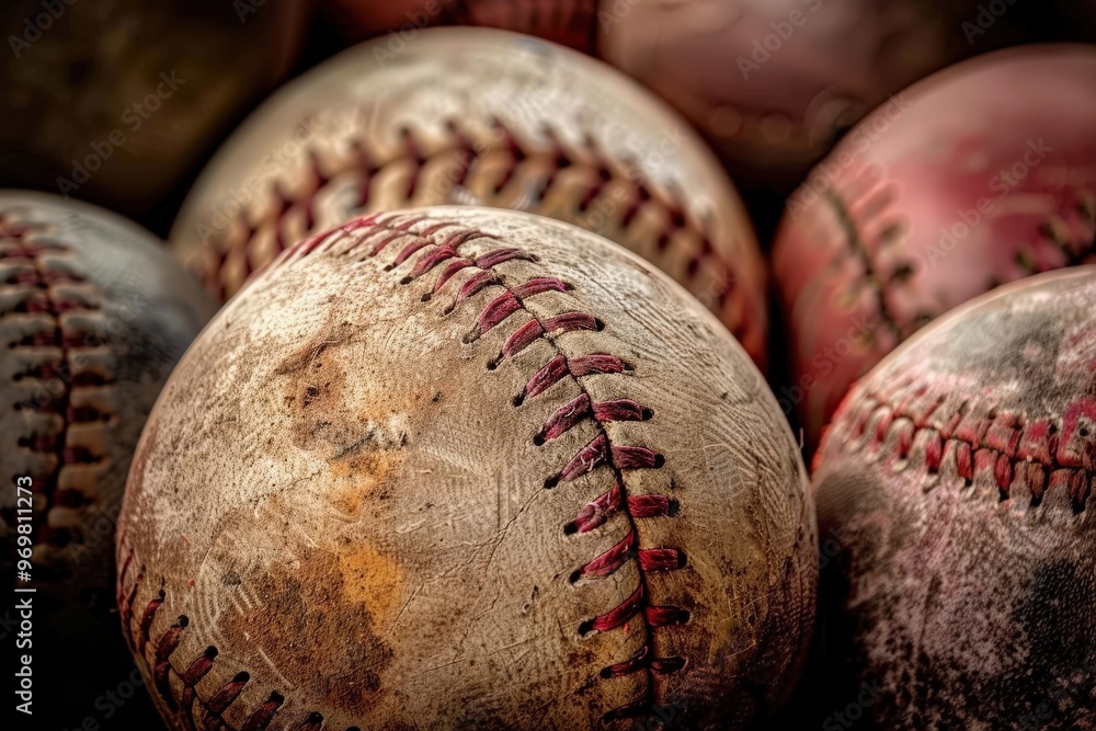A Rusty, Worn-Out Baseball with a Stitched Seam. Beautiful simple AI generated image A Rusty, Worn-Out Baseball with a Stitched Seam. Beautiful simple AI generated image