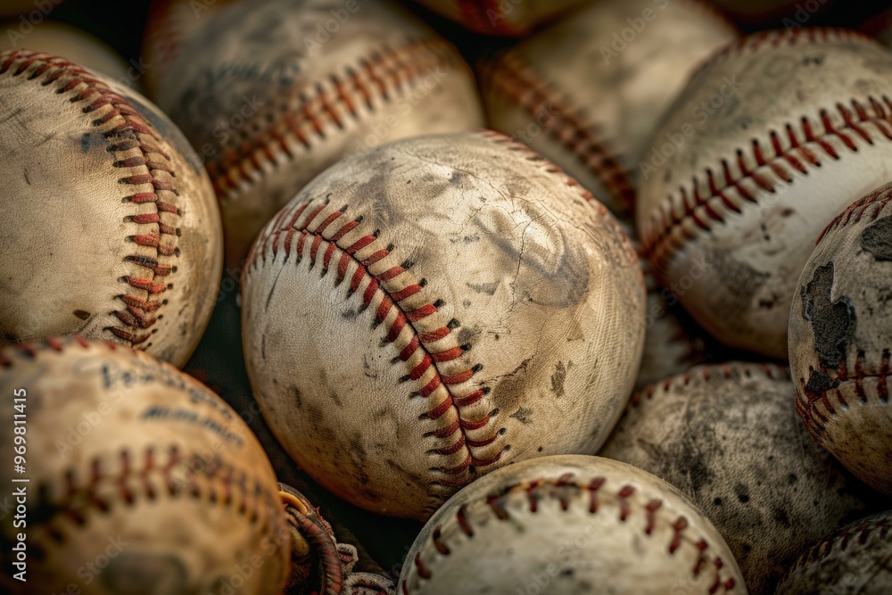 A Rusty, Worn-Out Baseball with a Stitched Seam. Beautiful simple AI generated image A Rusty, Worn-Out Baseball with a Stitched Seam. Beautiful simple AI generated image