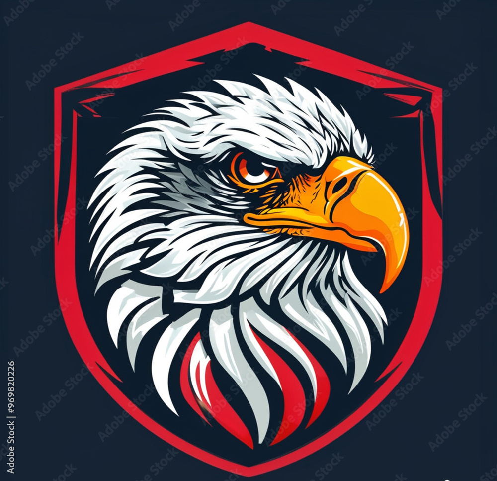 Obraz premium eagle with ribbon