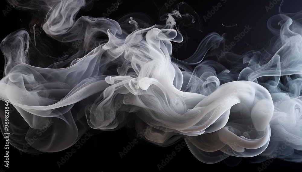 Fototapeta premium smoke on black background