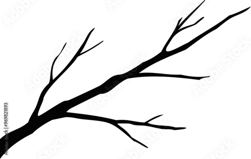 Dry branch silhouette clip art