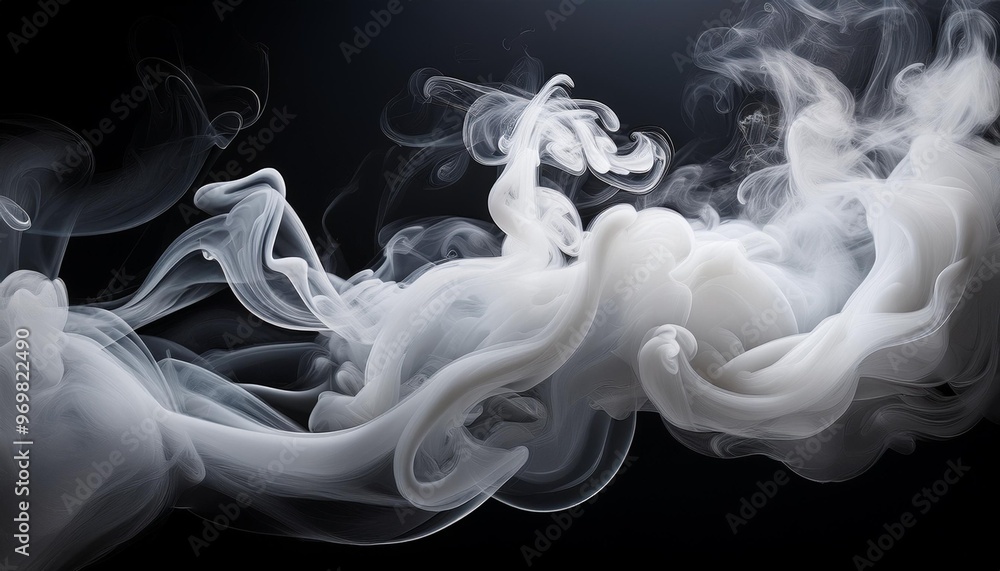 Fototapeta premium smoke on black background
