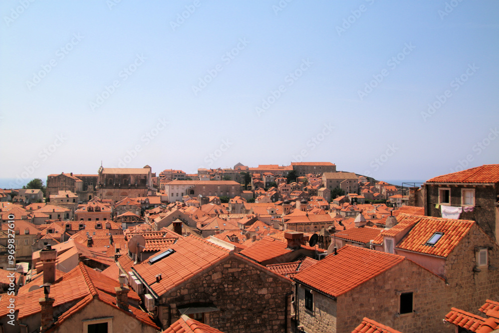 A view of Dubrovnik showing the Rooftops A view of Dubrovnik showing the Rooftops